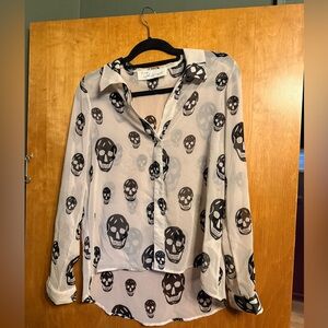 Vintage Havana Black and White Skull Top